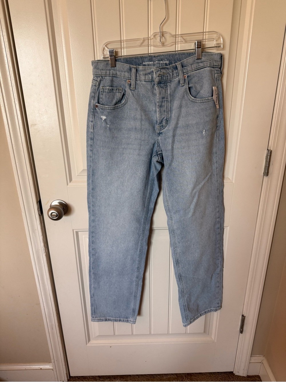 Classic Light Blue Women's Jeans - Mid Rise wide Leg